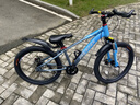 凤凰山地自行车男女变速山地车碟刹青少年儿童自行车学生单车 星际 橙蓝【变速】后座+LED灯+辐条轮 22寸【适合130-170cm】 实拍图