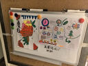 得力(deli) 60*40cm小白板写字板小黑板 家用黑板 挂式白班儿童磁性 写字板 绿板 白板33136 实拍图