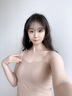 棉客诚品吊带背心女带胸垫美背内衣文胸一体裸感冰丝可外穿抹胸 亲肤粉L 实拍图