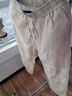 左斯客亚麻裤子男夏季薄款棉麻长裤男士休闲裤宽松苎麻料阔腿直筒 卡其 C2 XL 实拍图