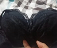 古今内衣女小胸聚拢上薄下厚无钢圈性感蕾丝杯面文胸罩 黑色 70A 实拍图