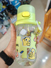 babycare儿童水杯夏季吸管杯学饮杯免拧户外运动直饮幼儿园上学水壶-青色 实拍图