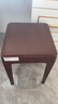 全友家居小方凳子可叠放家用结实耐用软包高脚移动塑料板凳KD 深棕|软垫凳*1 实拍图