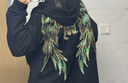BOY LONDON【灿若繁星】秋情侣风外套潮牌刺绣开衫连帽卫衣N06904 黑色七彩翅膀 L 实拍图