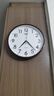 康巴丝（Compas）挂钟 创意简约钟表客厅石英钟表挂墙时钟 c2855 咖木色 26cm直径 实拍图