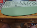 B.O.W人体工程学三模无线蓝牙键盘垂直鼠标套装软垫手托可充电笔记本电脑外设台式静音办公游戏打字键鼠 人体工学键盘充电鼠标套装丨抹茶绿 实拍图