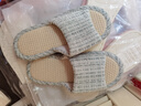 洁丽雅【2双装】亚麻拖鞋女夏季室内居家用吸汗防臭静音情侣凉拖鞋四季 大红+咖啡 36-37 女+44-45男 实拍图