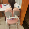 益威（EIEV）儿童学习椅可升降学生椅子儿童写字椅儿童小学生座椅电脑椅可调节 升降脚踏+9cm追背+手摇加高款-粉 实拍图