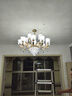 普亿照明（PUYI） 欧式吊灯客厅吊灯简欧后现代创意卧室餐厅灯轻奢水晶灯别墅套餐 A款15头+配防尘罩+包安装 三色变光led灯泡 实拍图