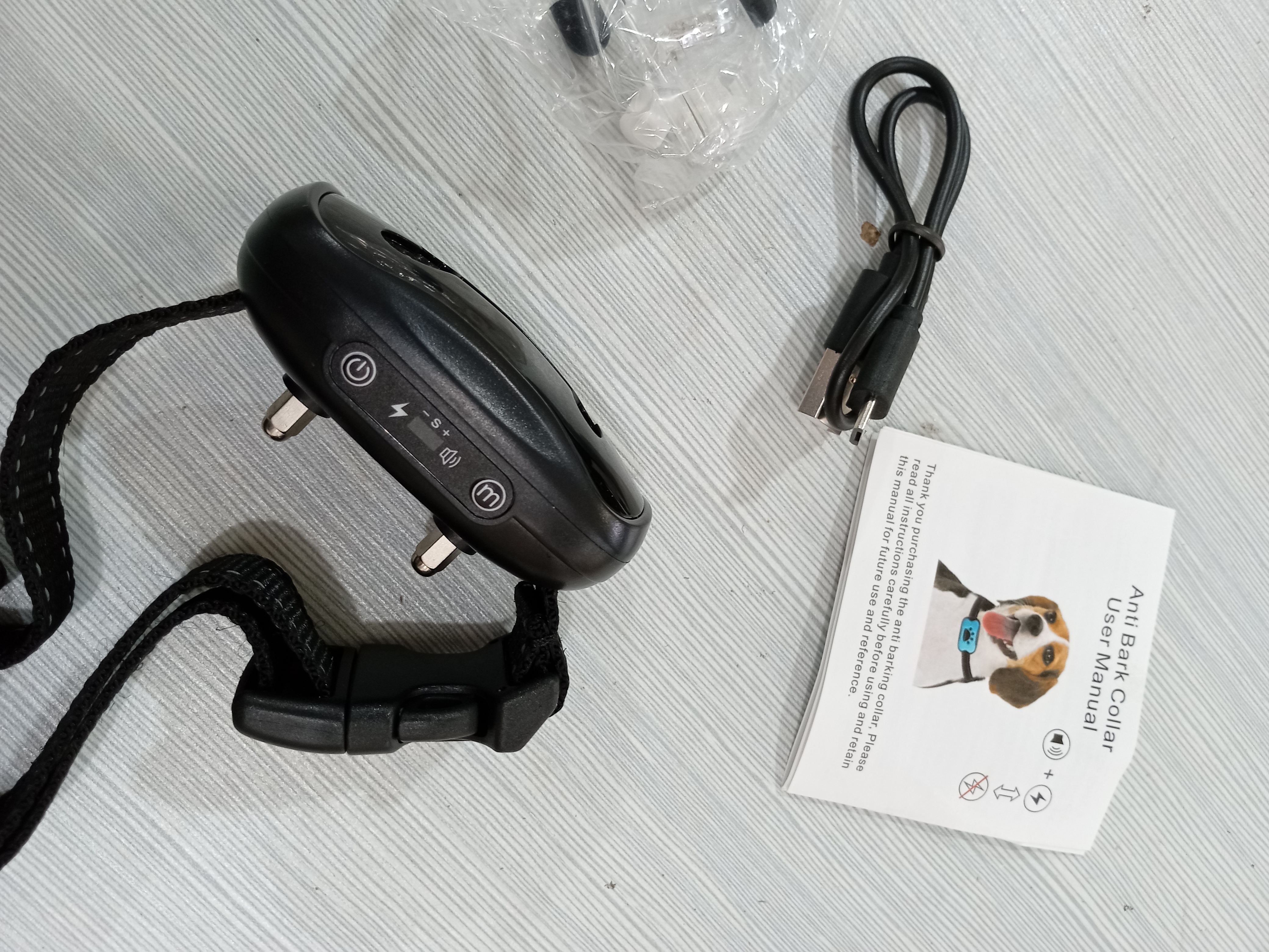 德双曼防止狗叫自动止吠器狗狗电击项圈训狗大型小型犬宠物防叫扰民神器 黑色-止吠器 实拍图