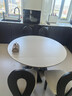 亮郦居政府补贴法式复古伸缩岩板餐桌白色家用意式轻奢窈窕圆形实木餐桌 1.2米+4椅(设计师配套 推荐套餐) 实拍图