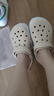 crocs卡骆驰洞洞鞋贝雅卡骆班轻便耐磨一脚蹬休闲鞋|205089 冬日白/彩色-1LI 39 (240mm) 实拍图