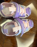 巴布豆（BOBDOG）童鞋包头儿童凉鞋夏季女宝宝学步鞋 105332053 浅粉红/梦幻紫28 实拍图