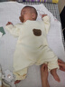 婧麒（JOYNCLEON）新生婴儿衣服春秋连体纯棉亲肤内穿套装新生儿外出抱衣爬服夏 提花黄柿柿如意连体衣 80cm 实拍图