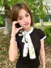 CRANTA KOMEIA秋季真丝围巾经典小马100%桑蚕丝丝巾领巾生日礼物送女生女友 米白 高级感送老婆女朋友实用高档 实拍图
