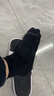 迪卡侬（DECATHLON）男士袜子冬季袜子运动袜高帮棉袜透气保暖男女长袜 RS160-商务黑色-3双装 【43-46】(鞋码43/44/45/46) 实拍图