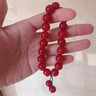 芯奢红色樱桃车厘子菩提根手串女绕指文玩朱砂色手链女菩提子佛珠手持 车厘子樱桃款 实拍图