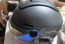 野马（YEMA）3C认证电动车头盔男女摩托车半盔夏季防晒双镜片0感天窗四季通用电瓶车安全帽370S 皮钛灰配极光短 实拍图