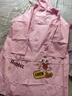 雨闪闪 儿童雨衣 男女童小学生宝宝幼儿园上学全身防水带书包位卡通雨披 粉色3XL码【身高130-140cm】 实拍图