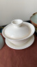苏氏陶瓷（SUSHI CERAMICS）三才盖碗德化白瓷功夫茶具泡茶碗羊脂玉薄胎送两功夫茶杯礼盒装 实拍图