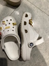 卡骆驰crocs洞洞鞋贝雅男鞋女鞋轻便耐磨一脚蹬拖鞋休闲鞋|10126 白-100 37 /38(230mm) 实拍图