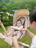 宝宝好V9-C遛娃神器双向高景观溜娃可坐可躺婴儿车轻便折叠宝宝遛娃车 网红奶油色+礼品三件套 实拍图