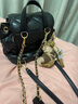 CHARLES&KEITH菱格大容量柔软多用背包书包双肩包包女包生日礼物CK2-60151400 Black黑色 S 实拍图