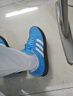adidas T头鞋 VL COURT复古板鞋德训鞋男女阿迪达斯轻运动 蓝色/亮白/树脂黄   42 实拍图