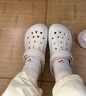 卡骆驰crocs洞洞鞋贝雅卡骆班轻便耐磨一脚蹬休闲鞋|205089 冬日白/彩色-1LI 39 (240mm) 实拍图