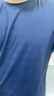 美津浓（MIZUNO）短袖t恤男士凉感冰丝夏季薄款户外青年速干衣 藏青色【2104】 XL 实拍图