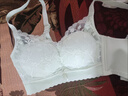 派邦奴（PBENO）内衣女小胸聚拢中厚显大上托收副乳防下垂调整型性感蕾丝文胸罩 香草绿 75A B(34)【中厚2cm】 实拍图