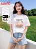 班尼路（Baleno）宽松圆领纯棉短袖T恤女2025年夏季休闲百搭上衣通勤时尚款女装 实拍图