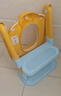 世纪宝贝（babyhood）儿童马桶辅助器 宝宝阶梯架坐便圈扶手架座便器 PU软坐垫 天空蓝 实拍图