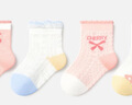 贝比婴儿袜子夏季薄款棉袜可爱新生儿宝宝袜透气网眼袜女童公主中筒袜 实拍图