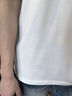 名创优品（MINISO）纯棉白色短袖男新款潮牌男生半袖t恤青少年百搭正肩圆领上衣体恤 白色(浮光笔刷胸标) L /175(30天质量问题全额退) 实拍图