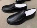奥康（Aokang）商务休闲皮鞋男士耐磨牛皮软底一脚蹬鞋黑色38码 实拍图
