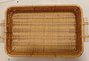 几物森林 藤编茶点盘野餐中式点心盘油炸盘果盘零食盘小吃盘 长方形中号 实拍图