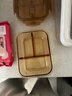 希乐扣Cilock耐热玻璃饭盒上班族保鲜盒便当盒冰箱微波炉饭盒 琥珀长三分隔 实拍图