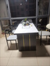 陶梦意轻奢岩板茶桌一体一整套简约现代办公室功夫茶台一体家用阳台茶桌 加厚12mm岩板【卡塔金白色】 1.4米茶桌+1轻奢椅+2牛角椅 实拍图
