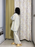 韩姿朵（Hanziduo）双层纱布棉纱情侣睡衣女春秋款纯棉麻长袖夏泡泡纱婴儿棉男家居服 3221女 2XL 实拍图