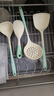 拜格（BAYCO）硅胶厨具套装五件套 锅铲 汤勺漏勺饭勺食品夹奶白绿 BC5427 实拍图