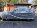 鑫盛凌车衣全车罩防雨防晒汽车遮阳罩牛津布隔热防尘防风盖车布四季加厚 适用于问界M5车衣全车罩 银色加棉加厚牛津布汽车衣罩外套 实拍图