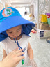 Kocotreekk树儿童帽子防紫外线大帽檐夏宝宝遮阳男女童太阳帽卡通蓝恐龙S 实拍图
