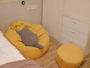 懒人沙发可躺可睡单人豆袋人类狗窝阳台卧室榻榻米宿舍小沙发躺椅 【135*155旗舰】黄色+抱枕脚蹬 实拍图