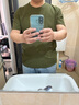 真维斯华夫格短袖T恤男夏季230g重磅男士日系纯色半袖男生宽松大码上衣 实拍图
