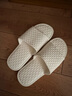 果洛菲拖鞋男居家用室内防滑洗澡浴室地板平底情侣拖鞋女 白色 36-37 实拍图