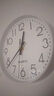 挂钟客厅钟表简约北欧时尚家用时钟挂表现代创意个性石英钟新款 白底白边 8英寸 直径20厘米（偏小） 实拍图