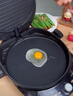 美的（Midea）电饼铛 电饼档 双面加热煎烤机烙饼锅 早餐机 加大加深三明治机煎饼薄饼机钛陶0氟匀火烤盘JKC3083 实拍图
