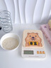 京严卡皮巴拉电子秤厨房秤克重称食物秤烘焙家用小型高精度正版授权 联名三用款（电池+充电+插电） 10kg 0.1g 一键去皮 精准称重 实拍图