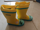 lemonkid儿童雨鞋高筒女童男孩防水防滑橡胶雨靴学生水鞋 黄色异次元 30 实拍图
